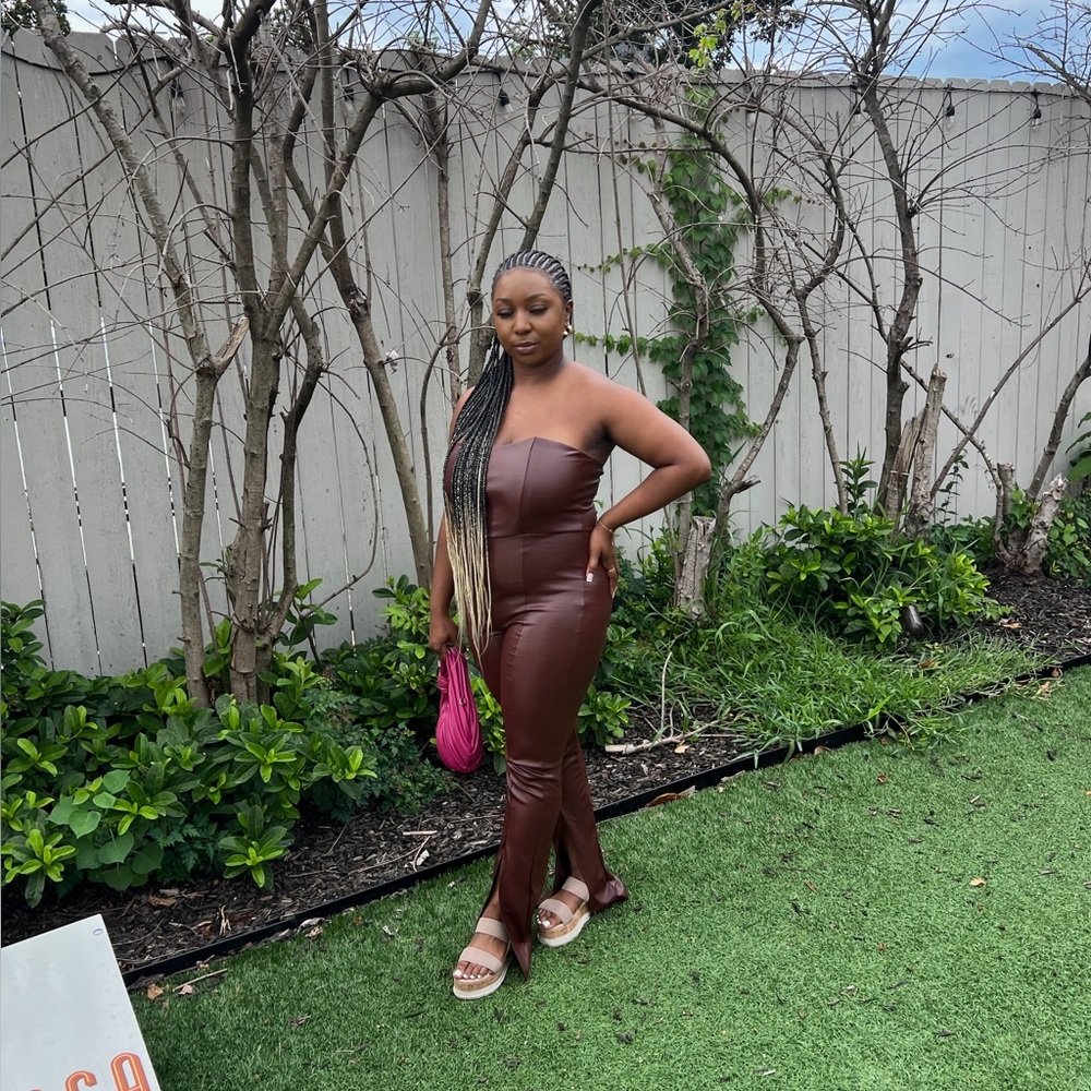 PLT chocolate jumpsuit
